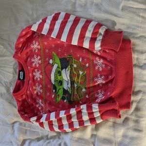 4T Baby Yoda Christmas Sweater
